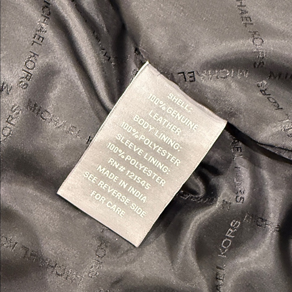 Michael Kors Leather Jacket - Men’s Small - Picture 4 of 9